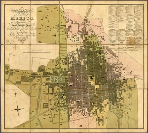 Ciudad de México en 1811. Archivo de mapas de la Universidad de Texas.
